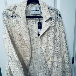 Fashion Nova Ivory Lace Women's Blazer